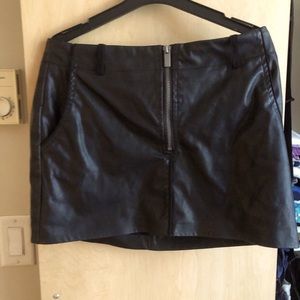 Faux leather skirt